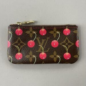 Louis Vuitton Cherry Cerise Takashi Murakami Key Cles Key Holder Card Holder